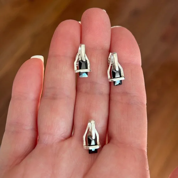 Sterling Silver Earrings & Charm - Picture 4 of 4